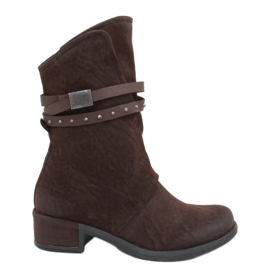 Botas militares de mujer Aina Brown marrón