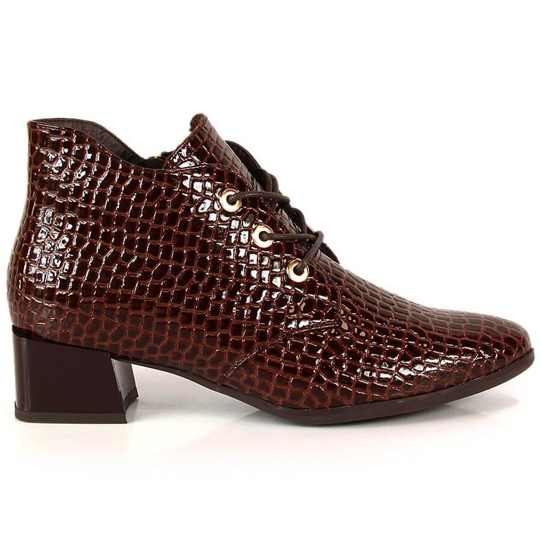 Zapatos de charol para mujer, charol serpiente Vinceza marrón Zapatos de charol para mujer, charol serpiente Vinceza marrón