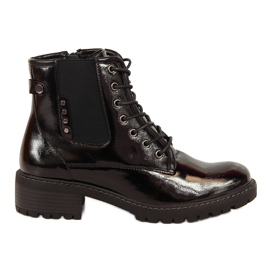 Botas aislantes mujer negras lacadas Vinceza negro