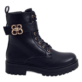 Botas militares Vicky Black negro