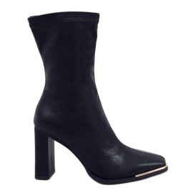 Botas de tacón Luna Black negro