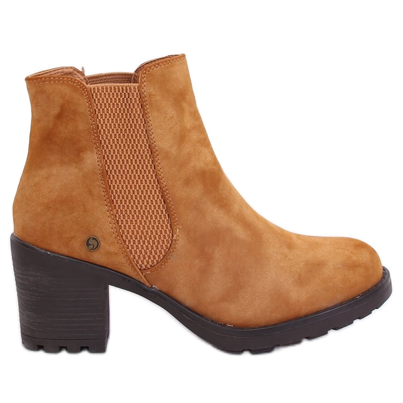 Botines Chelsea tacones Balea Camel marrón