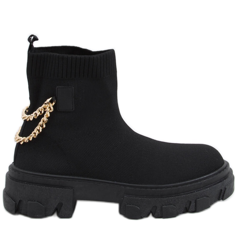 Botines con cadena Malana Negro