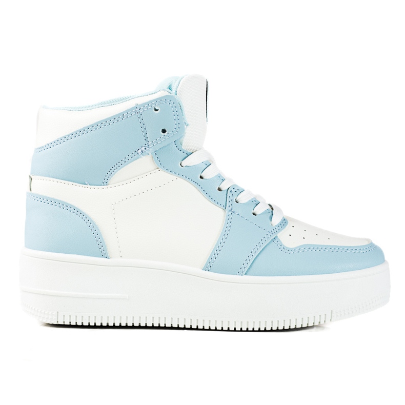 Deportivas altas de mujer Shelovet en azul y blanco