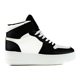 Deportivas altas de mujer Shelovet en blanco y negro