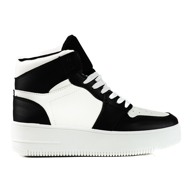 Deportivas altas de mujer Shelovet en blanco y negro