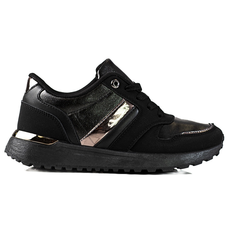 Shelovet zapatillas mujer cordones negro
