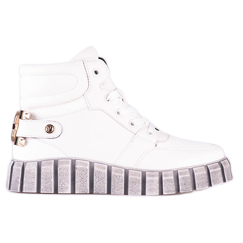 W. Potocki Botas deportivas mujer Potocki blancas con plataforma blanco