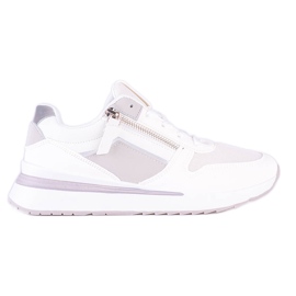 Deportivas de mujer Shelovet blancas con suela blanca blanco violeta