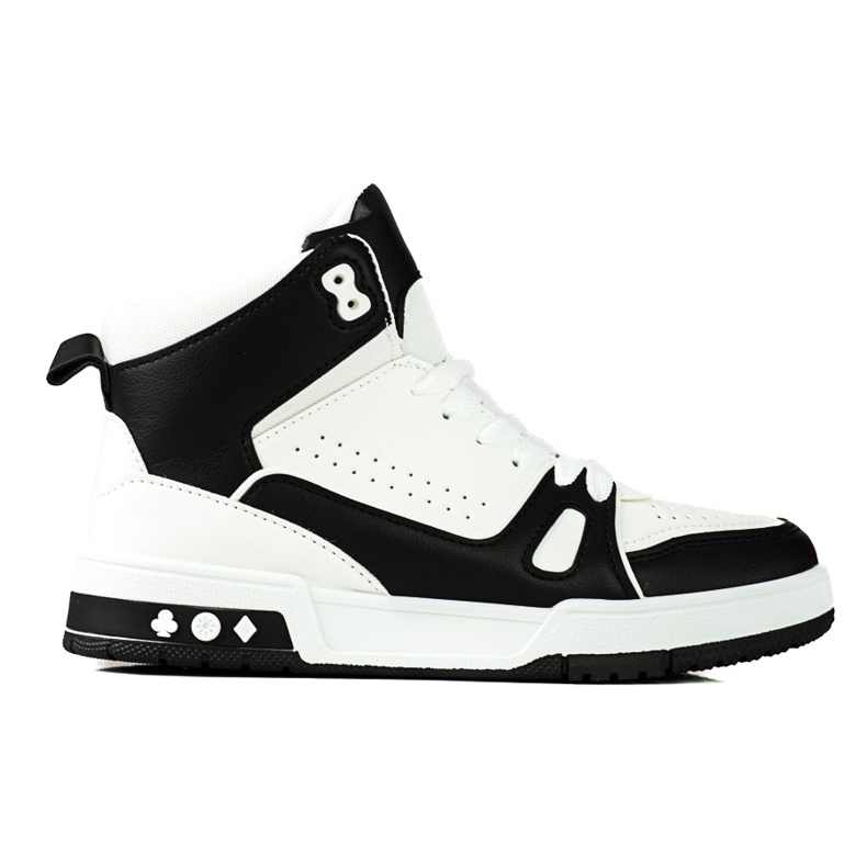 Shelovet zapatillas altas con cordones blanco y negro