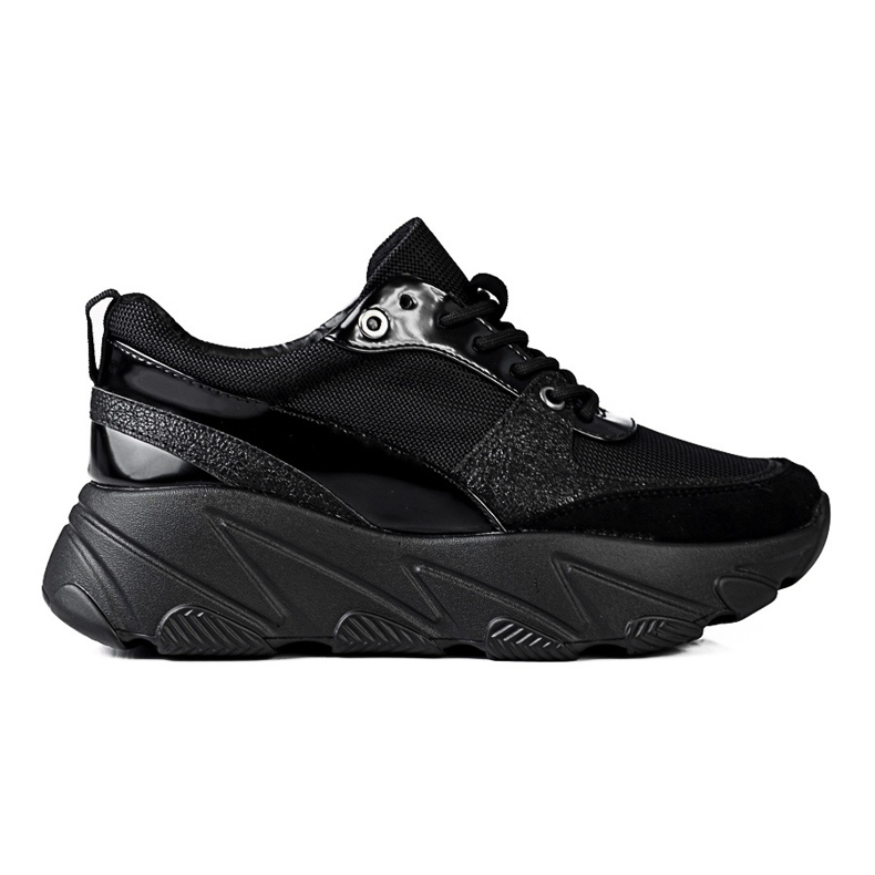 W. Potocki Zapatillas deportivas de mujer Potocki negras en la plataforma. negro