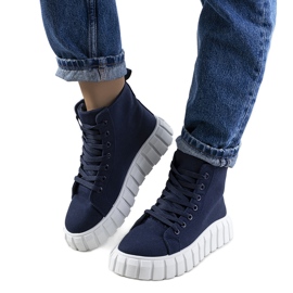 BM Zapatillas azul marino en la plataforma Horizo BM Zapatillas azul marino en la plataforma Horizo