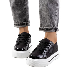 Deportivas negras con suela gruesa Scrabster negro