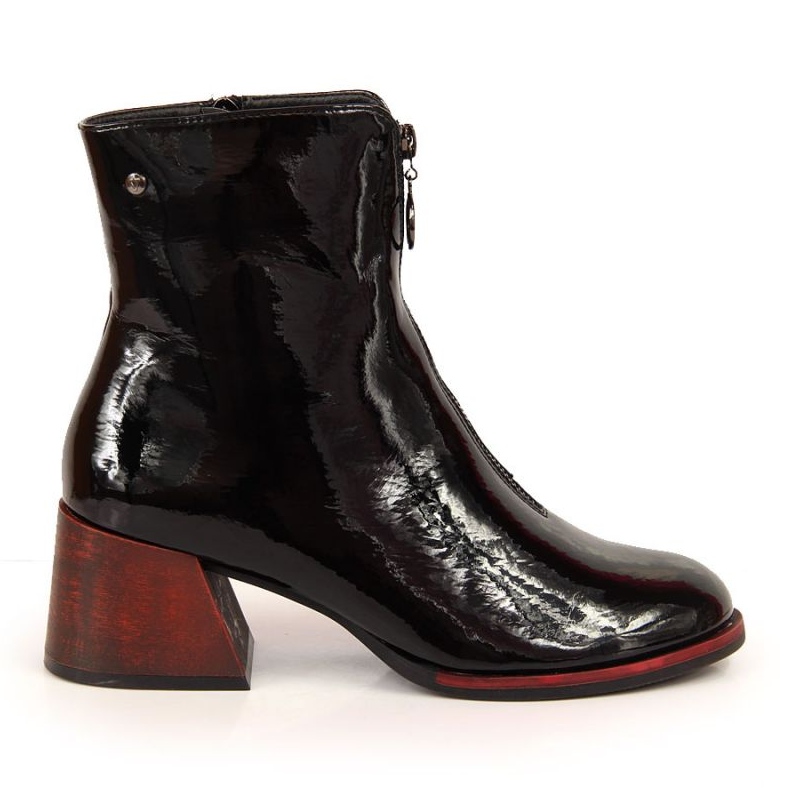 Botas lacadas en el talón Vinceza W JAN137 negro