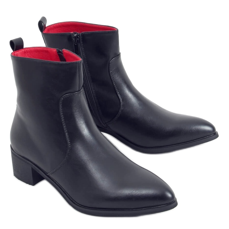 Bellona Botas negras de tacón bajo negro