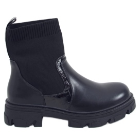 Botas con parte superior tipo calcetín Sonoria Black negro
