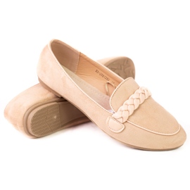 W. Potocki Mocasines mujer Potocki en ante beige