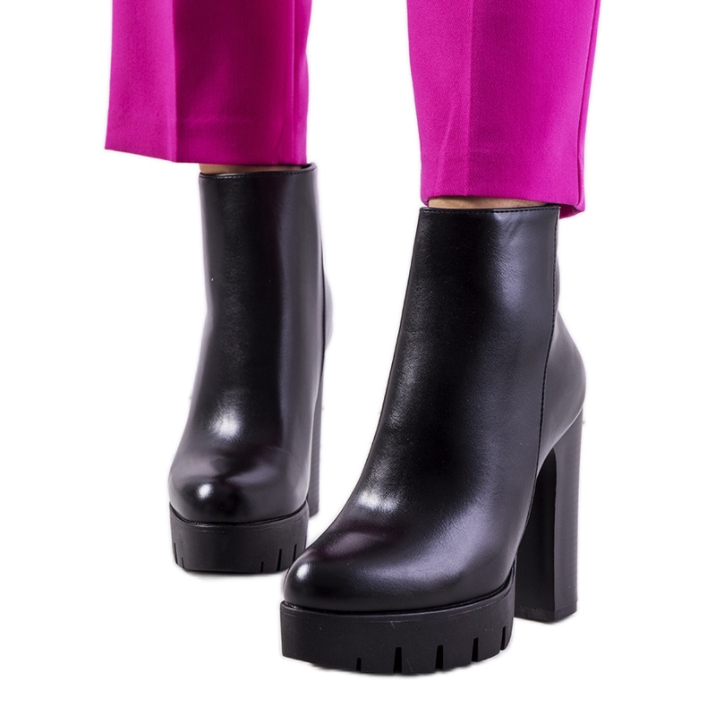 Botas negras de tacón de Karlo. negro Botas negras de tacón de Karlo. negro