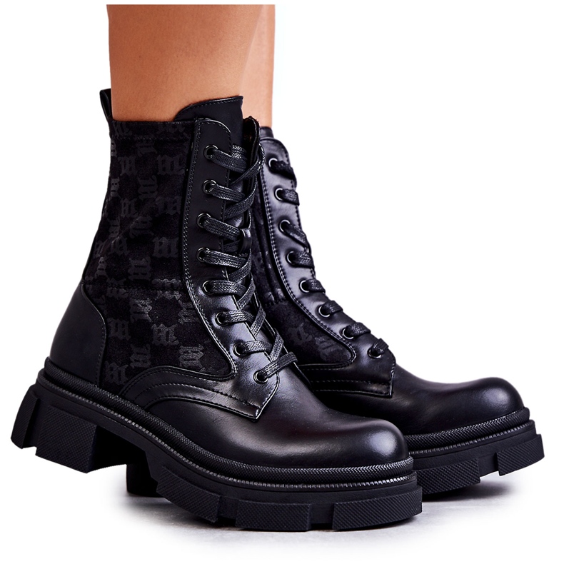 Botas Altas Mujer Atadas Verlon Negro