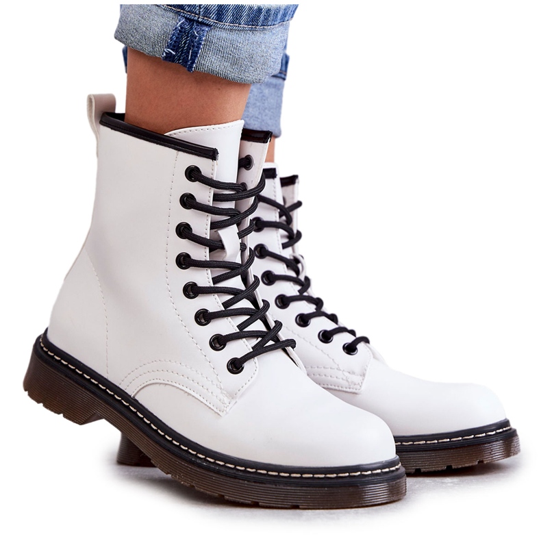 PG1 Botas Mujer Botas Combinadas Blanco Lavita