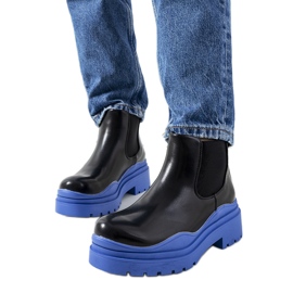 Botas negras en la plataforma Gaffney azul negro Botas negras en la plataforma Gaffney azul negro
