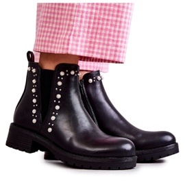 PG1 Botas Piel Workers Negra Ferra negro