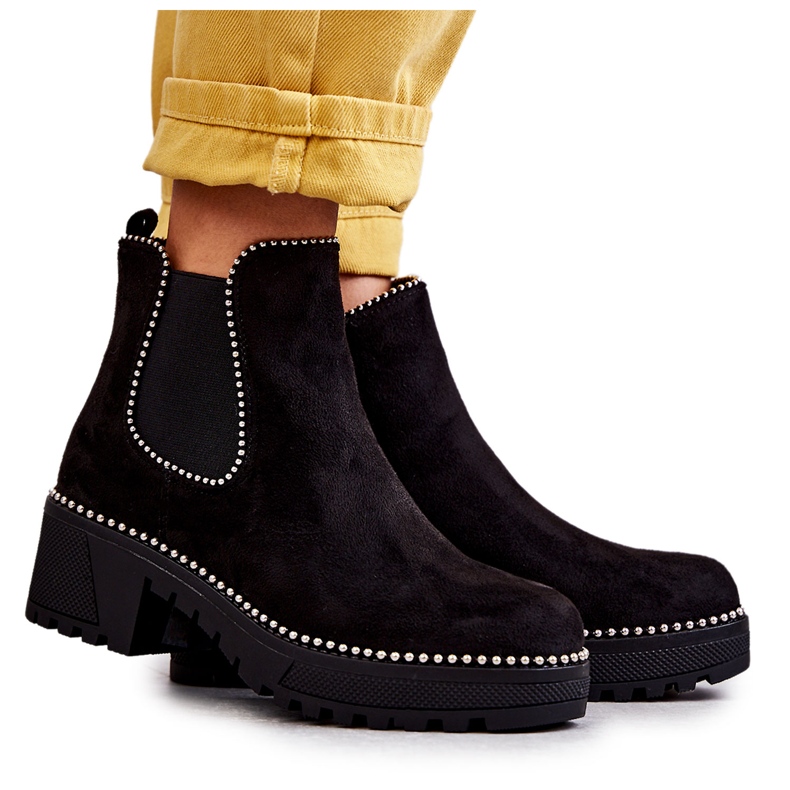 PG1 Botas de mujer Black Afaries con tachuelas negro PG1 Botas de mujer Black Afaries con tachuelas negro