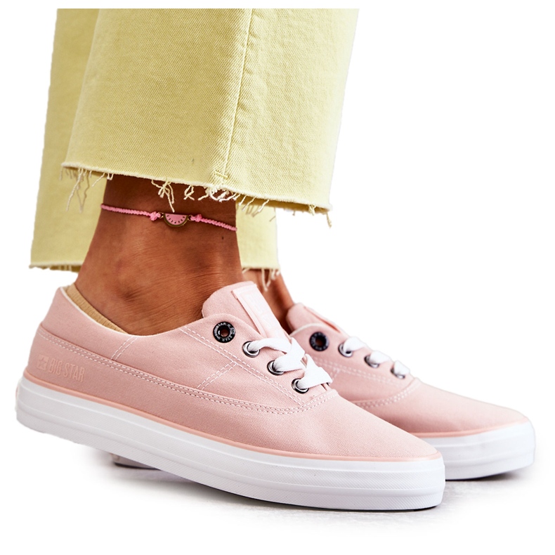 Sneakers Mujer Tela Big Star KK274020 Nude rosado