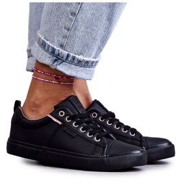 Zapatillas bajas de cuero para mujer Big Star KK274006 Negro