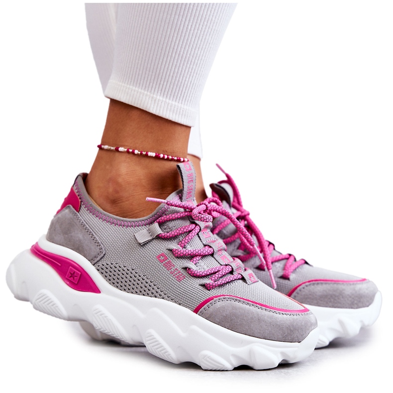 Zapatillas Mujer Memory Foam System Big Star KK274030 Gris rosado Zapatillas Mujer Memory Foam System Big Star KK274030 Gris rosado