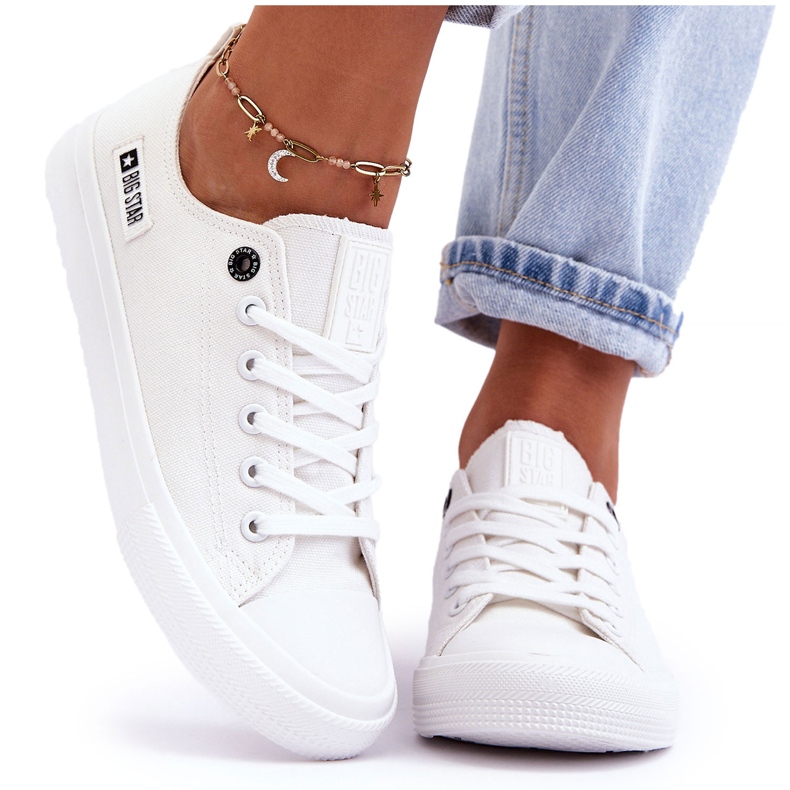 Sneakers de Mujer de Material Bajo Big Star KK274008 Blanco