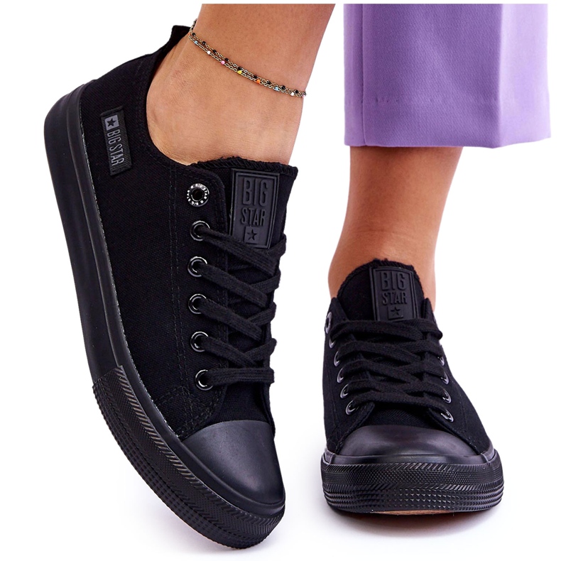 Sneakers de Mujer de Material Bajo Big Star KK274009 Negro