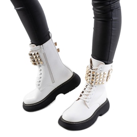Botas blancas con tachuelas Lacer blanco