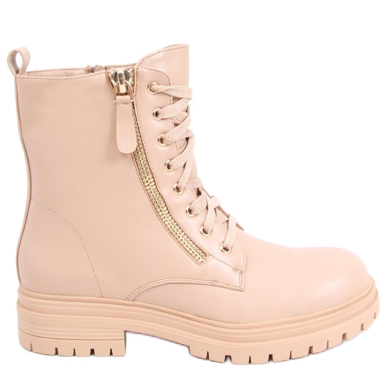 Botas con cordones de Dontre Nude beige