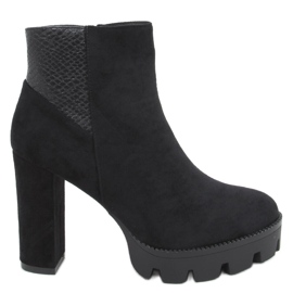 Botas en el poste y plataforma Ase Black negro
