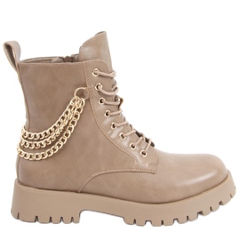 PA1 Botas botas con cadenas Tokio Khaki beige caqui
