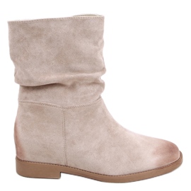 Botas con cuña oculta Bansi Beige