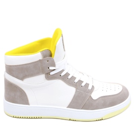 PA1 zapatillas altas Dorcas Kaki beige blanco