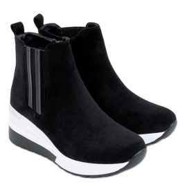 Stock Botas cuña negras negro