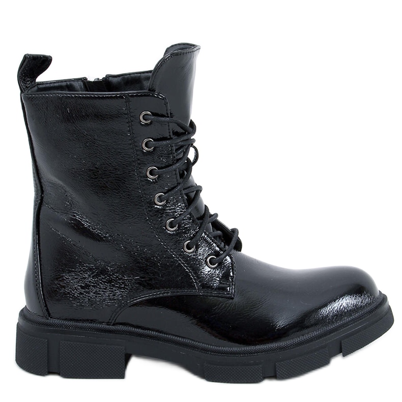 PA1 Botas lacadas con cordones de Neil Black negro