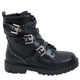 Botas militares Fleur Negras negro