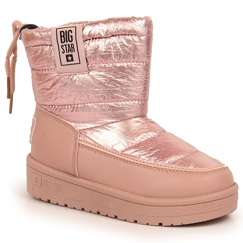 Botas de nieve rosa metalizado niña Big Star KK374219 rosado