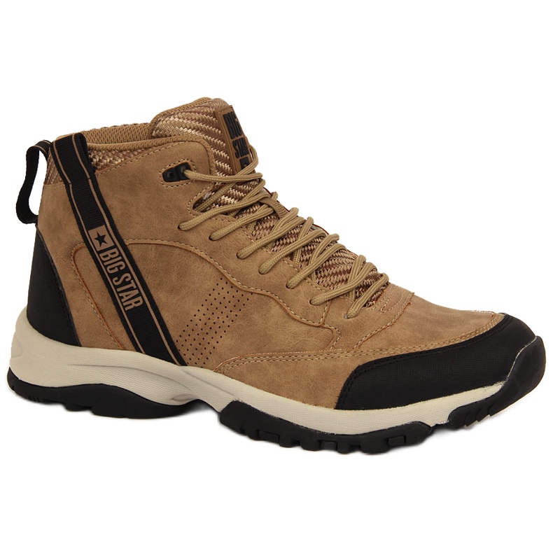 Zapatos trekking altos hombre beige Big Star KK174283 marrón