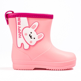 Shelovet botas bajas para niñas con conejo rosa