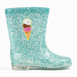 Botas niña alto brillo Shelovet mint verde
