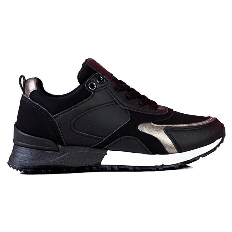 Deportivas de mujer Shelovet negras fabricadas en piel ecológica negro