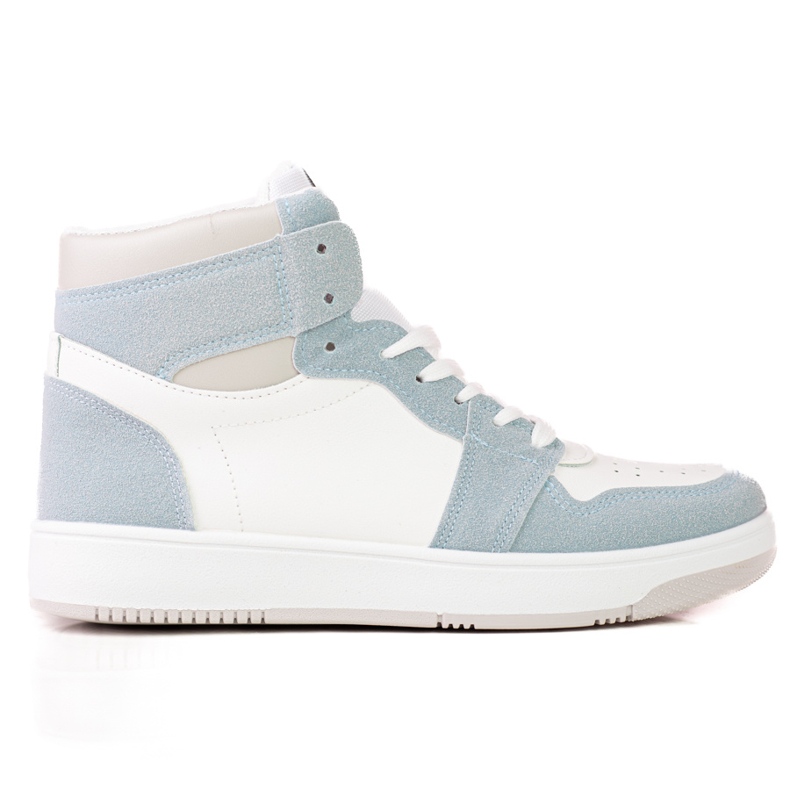 Deportivas altas Shelovet de mujer en blanco y azul