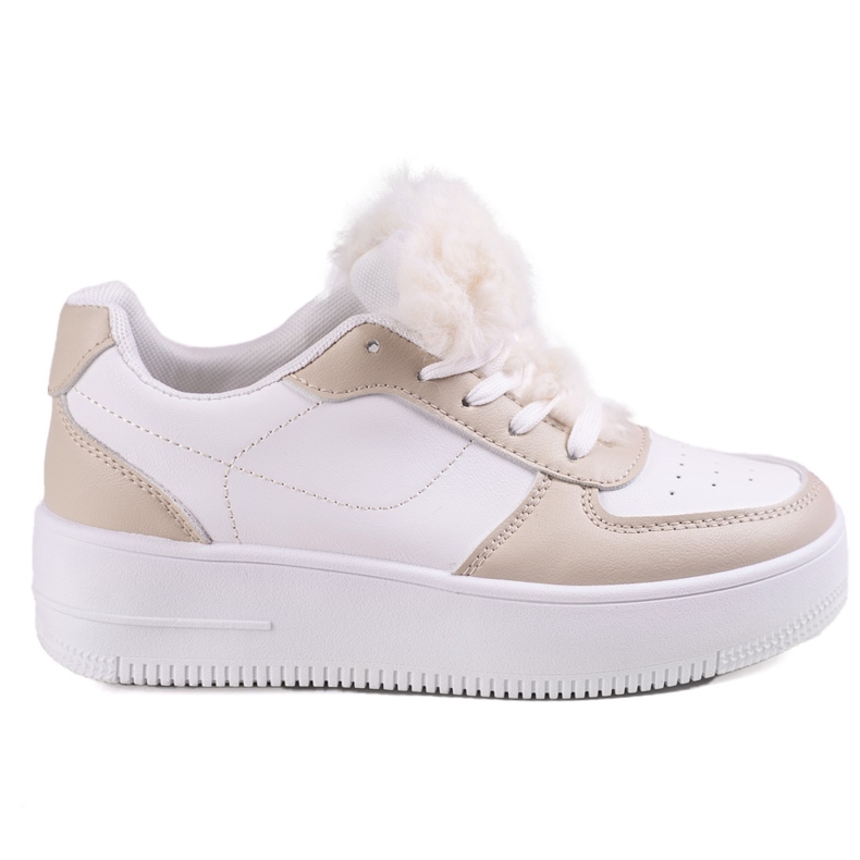 Deportivas deportivas de mujer con pelo Shelovet beige