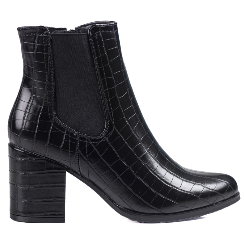 Botas Jodhpur en el poste Shelovet negro con un patrón