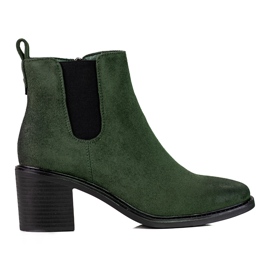 Botines Shelovet Chelsea de mujer verde en el poste Botines Shelovet Chelsea de mujer verde en el poste